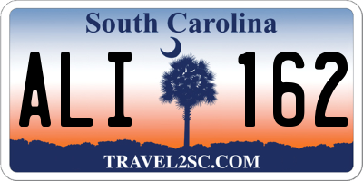 SC license plate ALI162