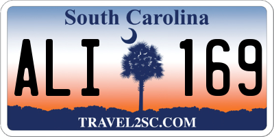 SC license plate ALI169