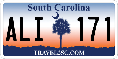SC license plate ALI171