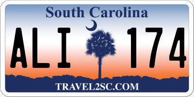 SC license plate ALI174