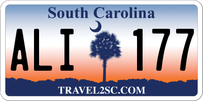 SC license plate ALI177