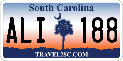 SC license plate ALI188