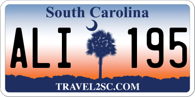 SC license plate ALI195