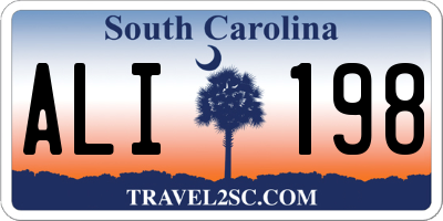 SC license plate ALI198