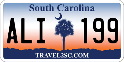 SC license plate ALI199