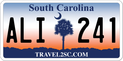 SC license plate ALI241