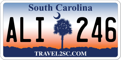 SC license plate ALI246