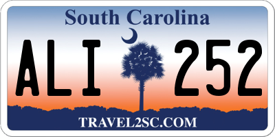 SC license plate ALI252