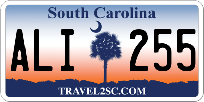 SC license plate ALI255