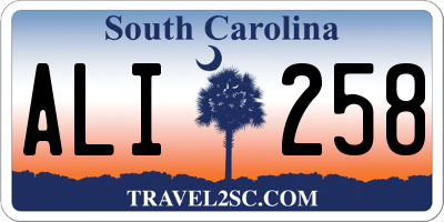 SC license plate ALI258