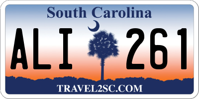 SC license plate ALI261