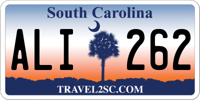 SC license plate ALI262
