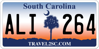 SC license plate ALI264