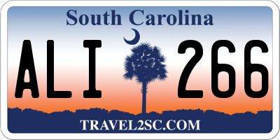 SC license plate ALI266