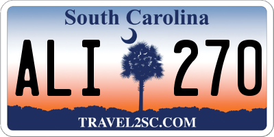 SC license plate ALI270