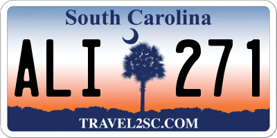 SC license plate ALI271