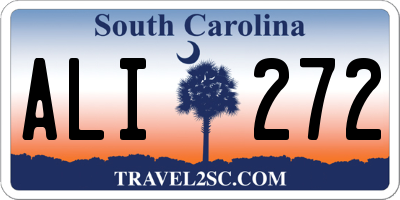SC license plate ALI272