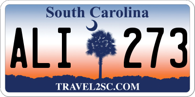 SC license plate ALI273