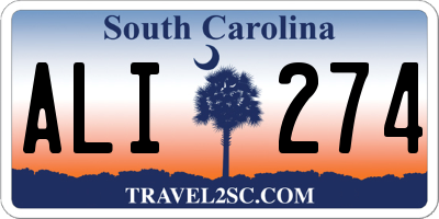 SC license plate ALI274