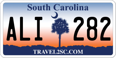 SC license plate ALI282
