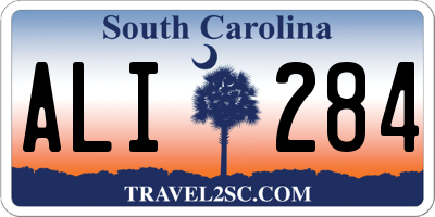SC license plate ALI284