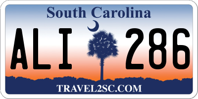 SC license plate ALI286