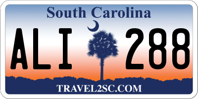 SC license plate ALI288