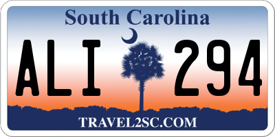 SC license plate ALI294