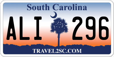SC license plate ALI296