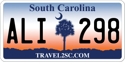 SC license plate ALI298