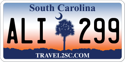 SC license plate ALI299