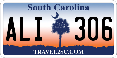 SC license plate ALI306