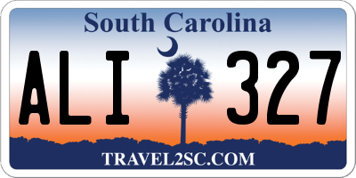 SC license plate ALI327