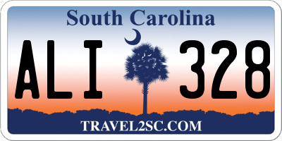 SC license plate ALI328