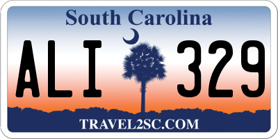 SC license plate ALI329
