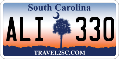 SC license plate ALI330