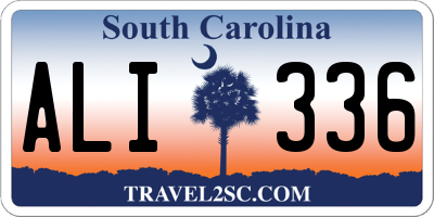 SC license plate ALI336