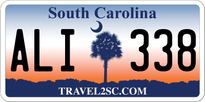 SC license plate ALI338