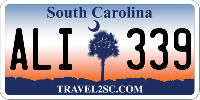 SC license plate ALI339