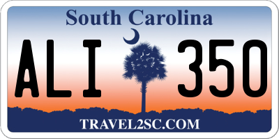 SC license plate ALI350