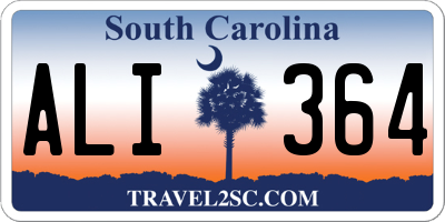 SC license plate ALI364