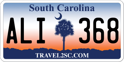 SC license plate ALI368