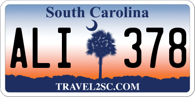 SC license plate ALI378