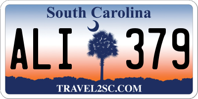 SC license plate ALI379