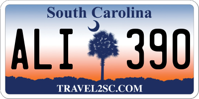 SC license plate ALI390