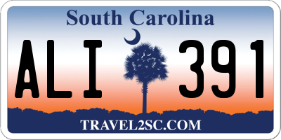 SC license plate ALI391
