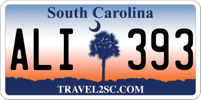 SC license plate ALI393