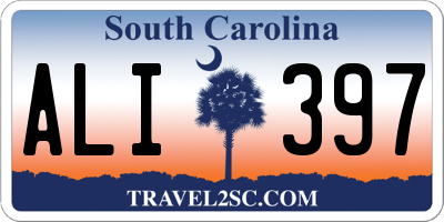 SC license plate ALI397