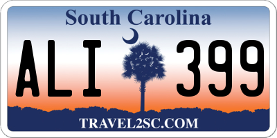 SC license plate ALI399