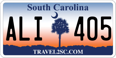 SC license plate ALI405
